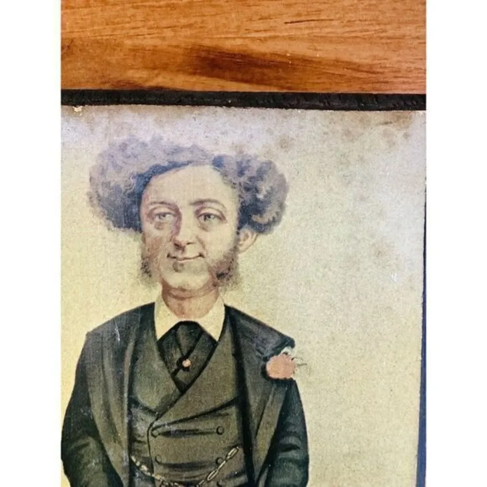 Vintage Wood Wall Plaque Of Albert Grant By Fine Art Press See Photos 10.75